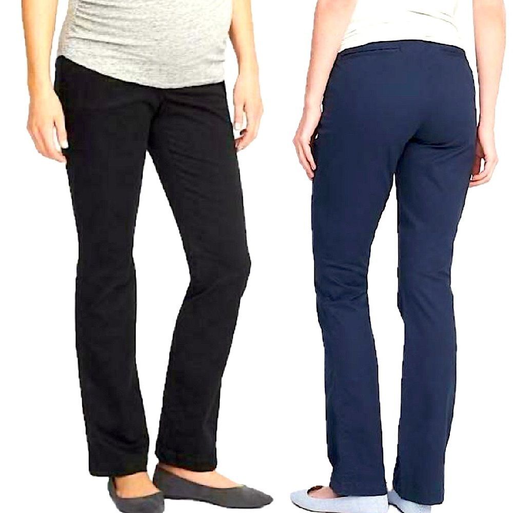 Old Navy Maternity Black Jack Full Panel Boot-Cut Over Belly Pants Size 4